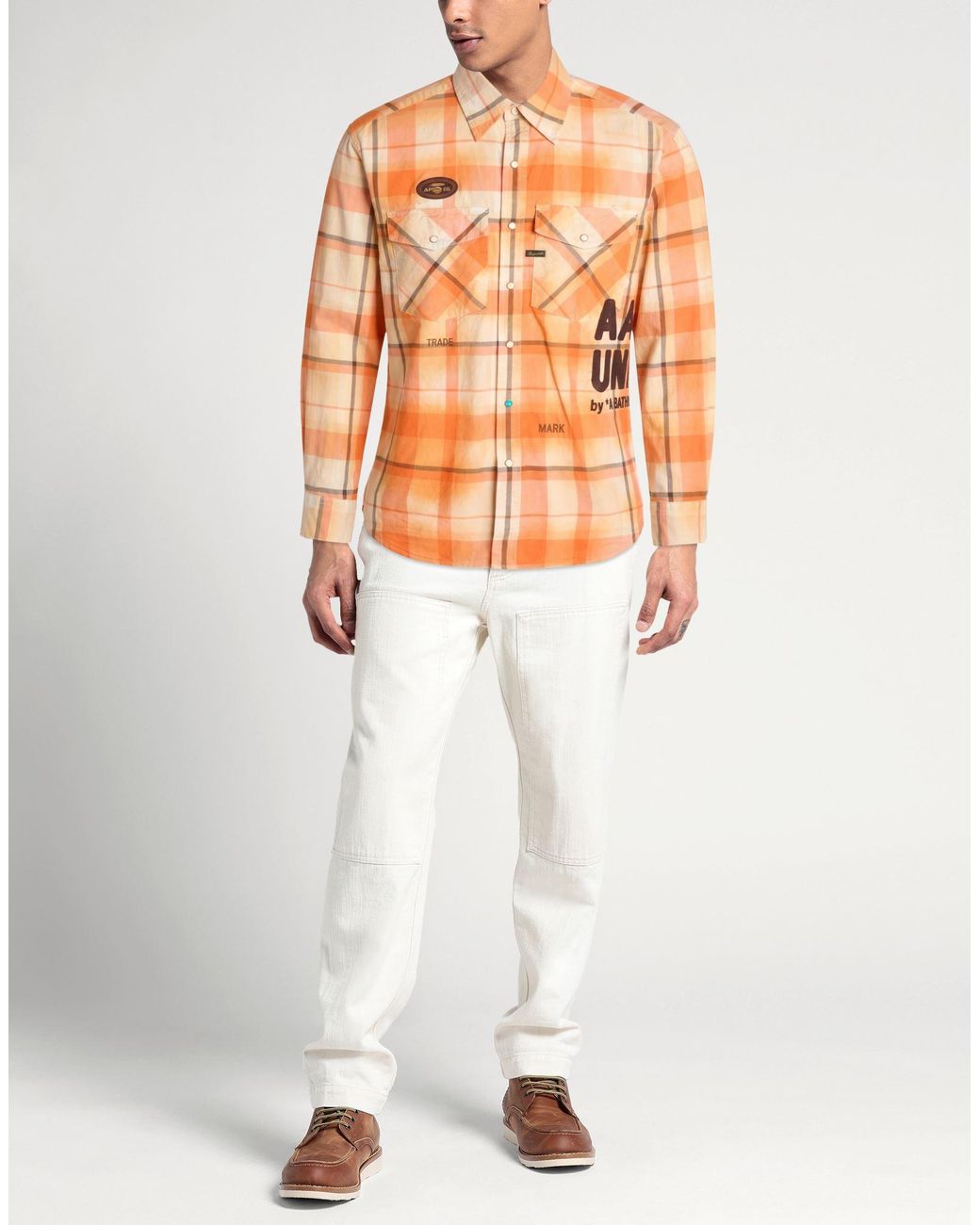 Aape By A Bathing Ape Orange Shirt for men