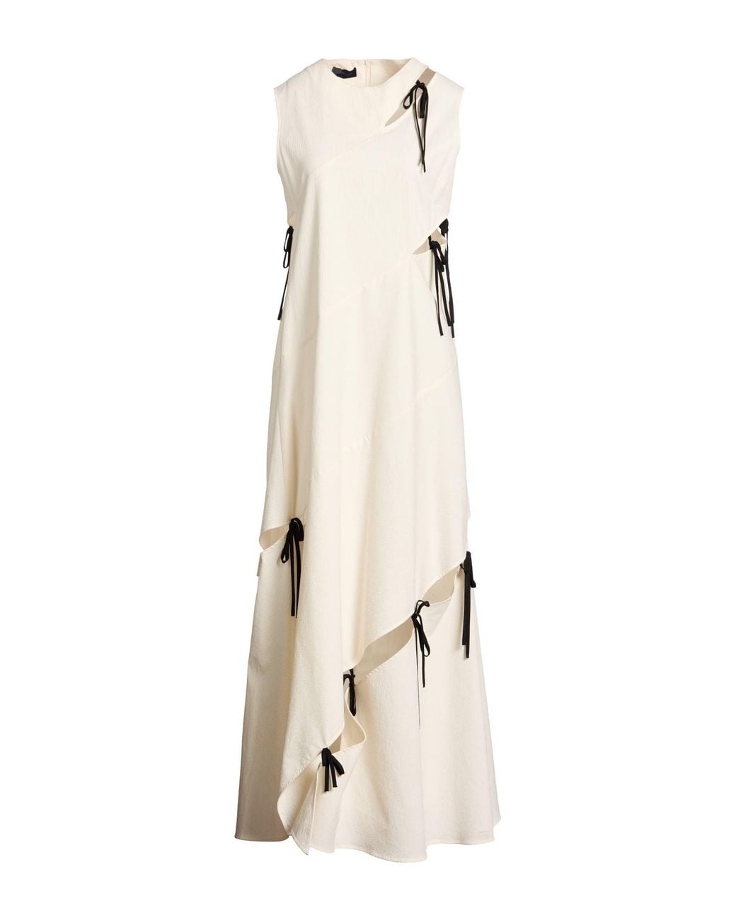 Eudon Choi Natural Maxi Dress Cotton, Elastane