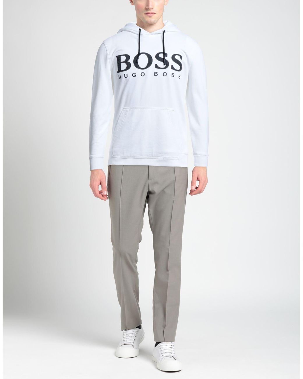 BOSS by HUGO BOSS Sweatshirt in White for Men | Lyst