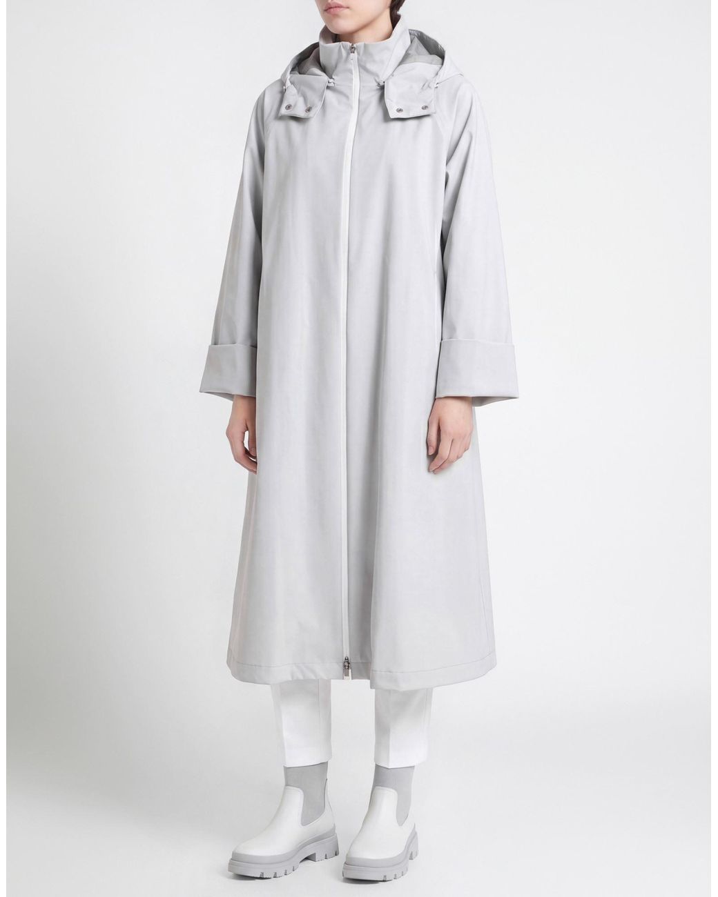 Herno Gray Overcoat & Trench Coat