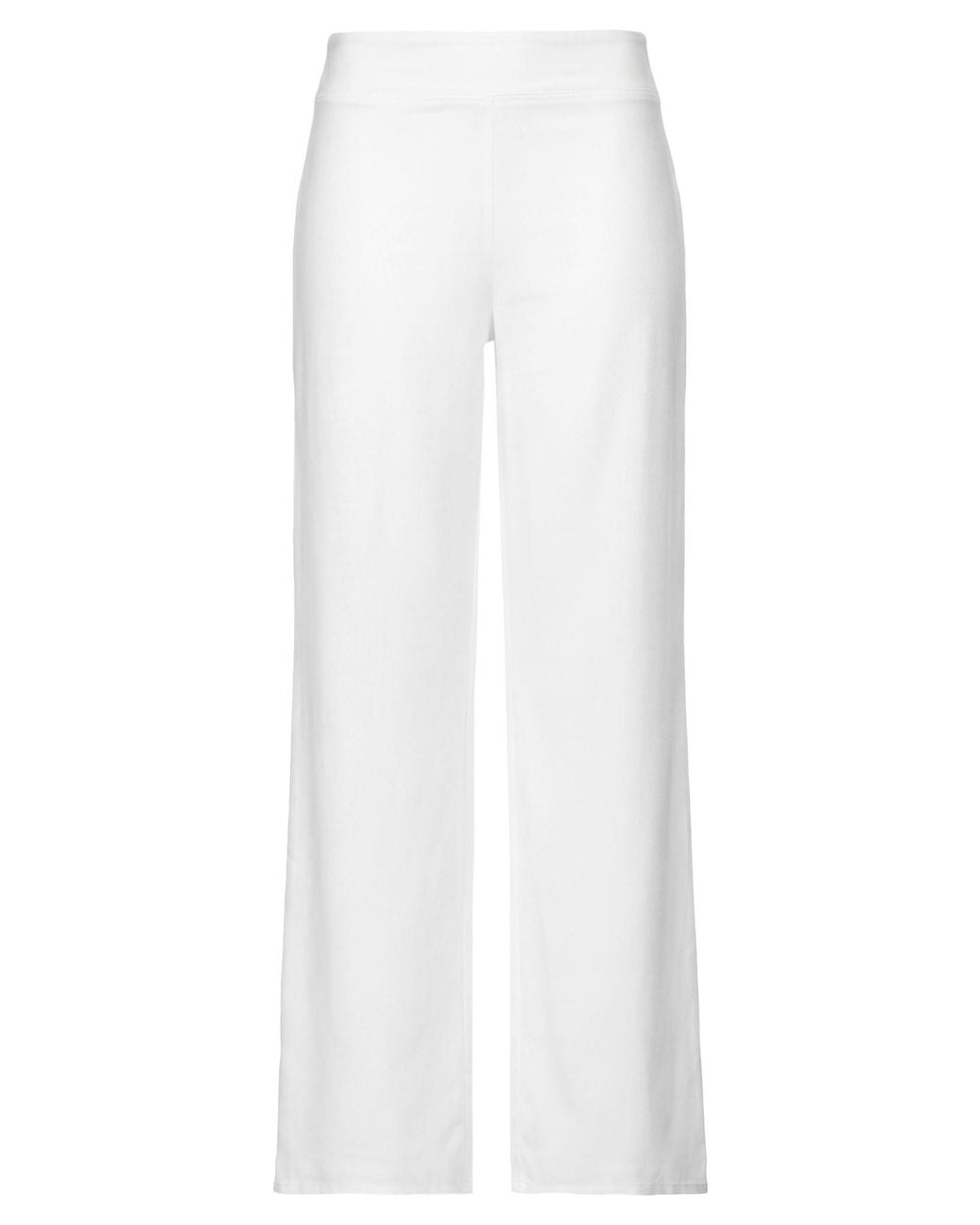 European Culture White Pants Cotton, Elastane