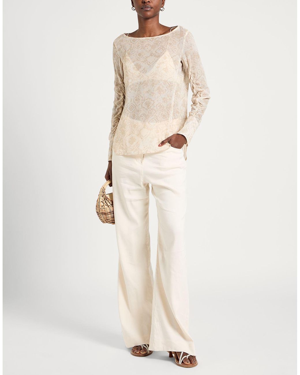 Dondup White Top Viscose