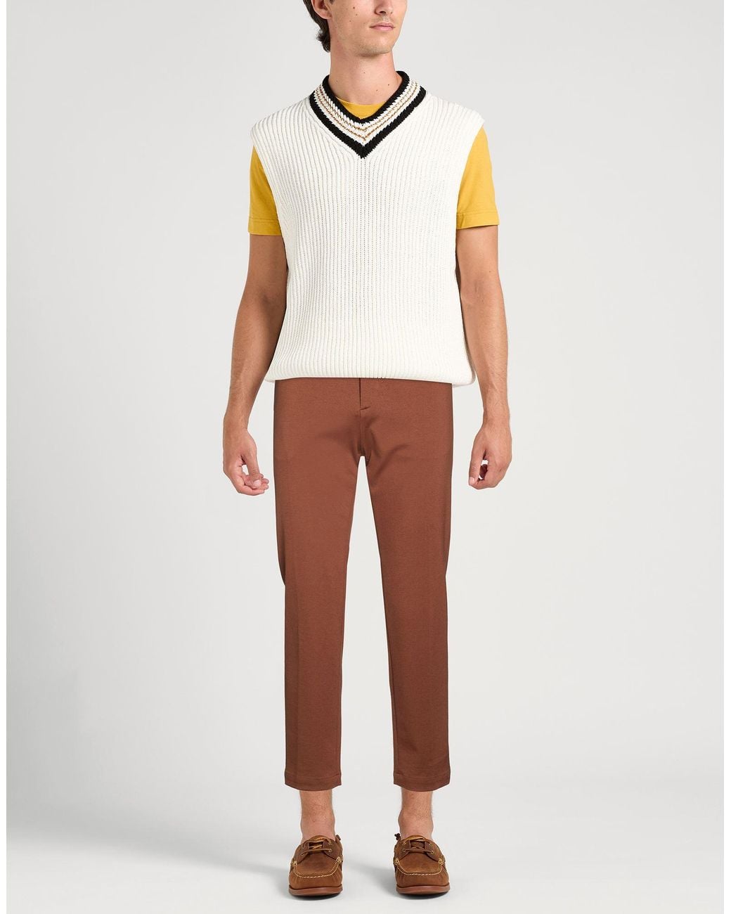 Officina 36 Brown Trouser for men