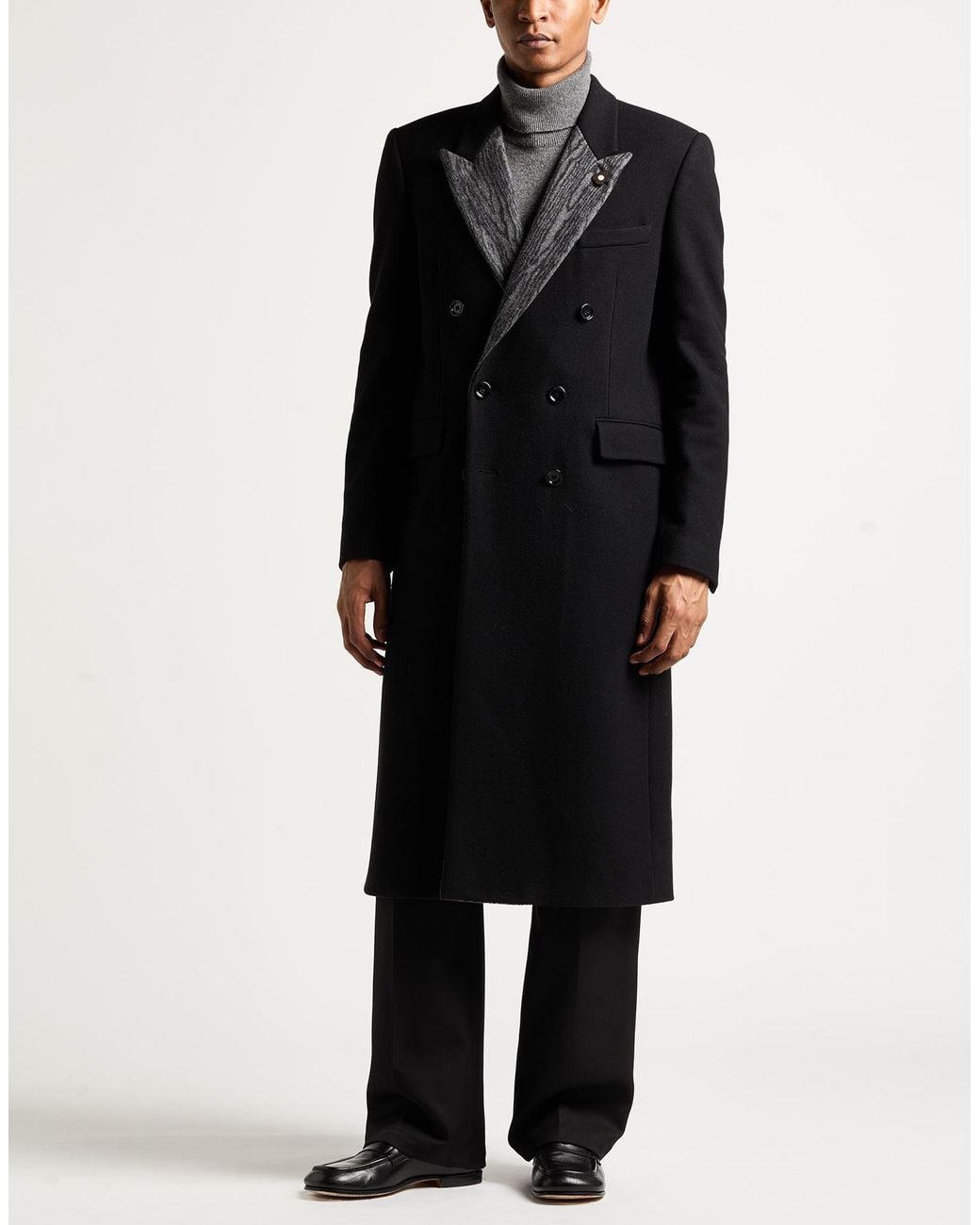 Lardini Black Coat for men
