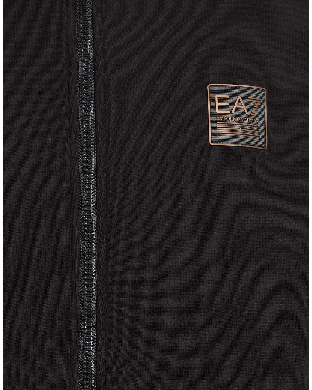EA7 Black Tracksuit Cotton, Polyester for men