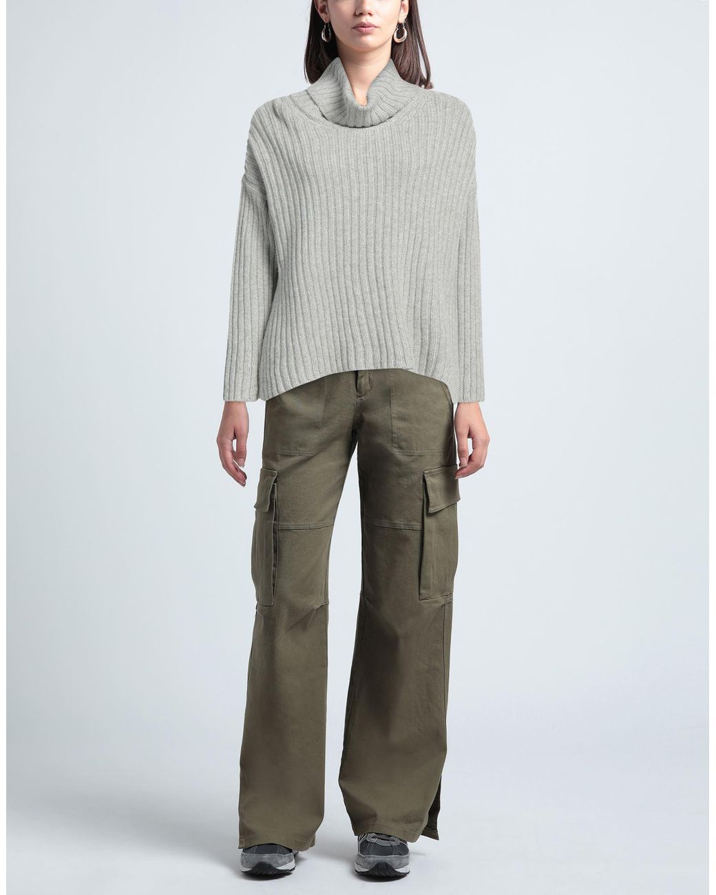 European Culture Gray Turtleneck