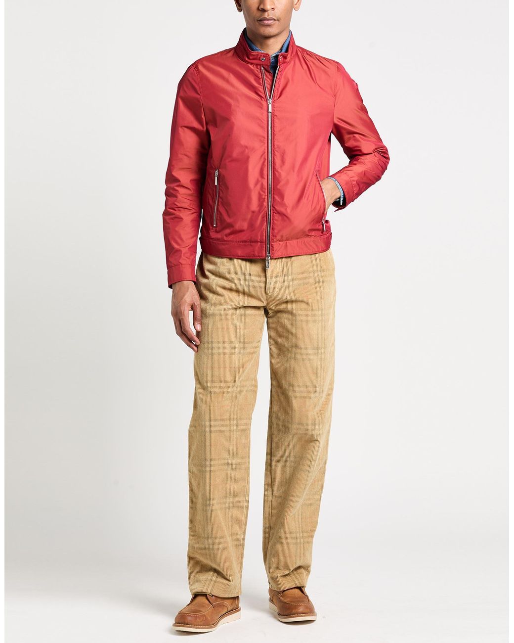 Moorer Red Brick Jacket Polyester for men