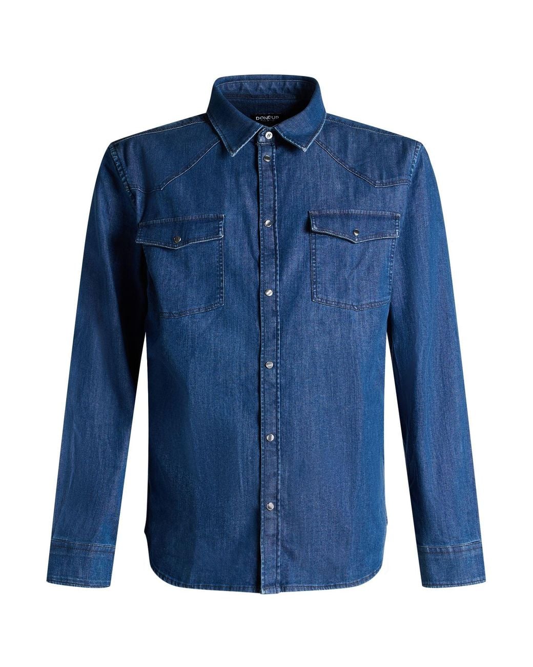 Dondup Blue Denim Shirt Cotton, Elastane for men