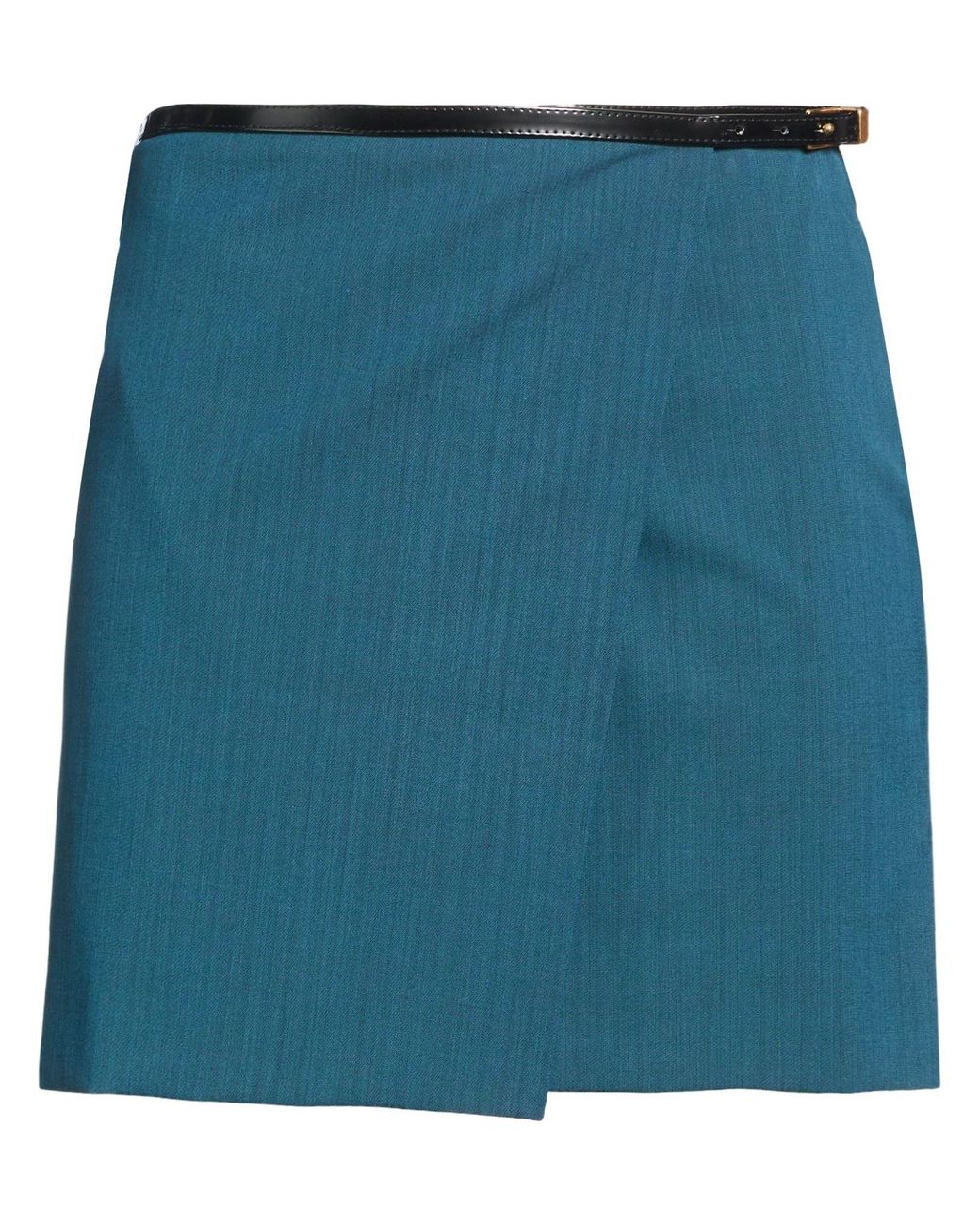 Philosophy Di Lorenzo Serafini Blue Mini Skirt Polyester, Virgin Wool, Elastane, Polyurethane Resin