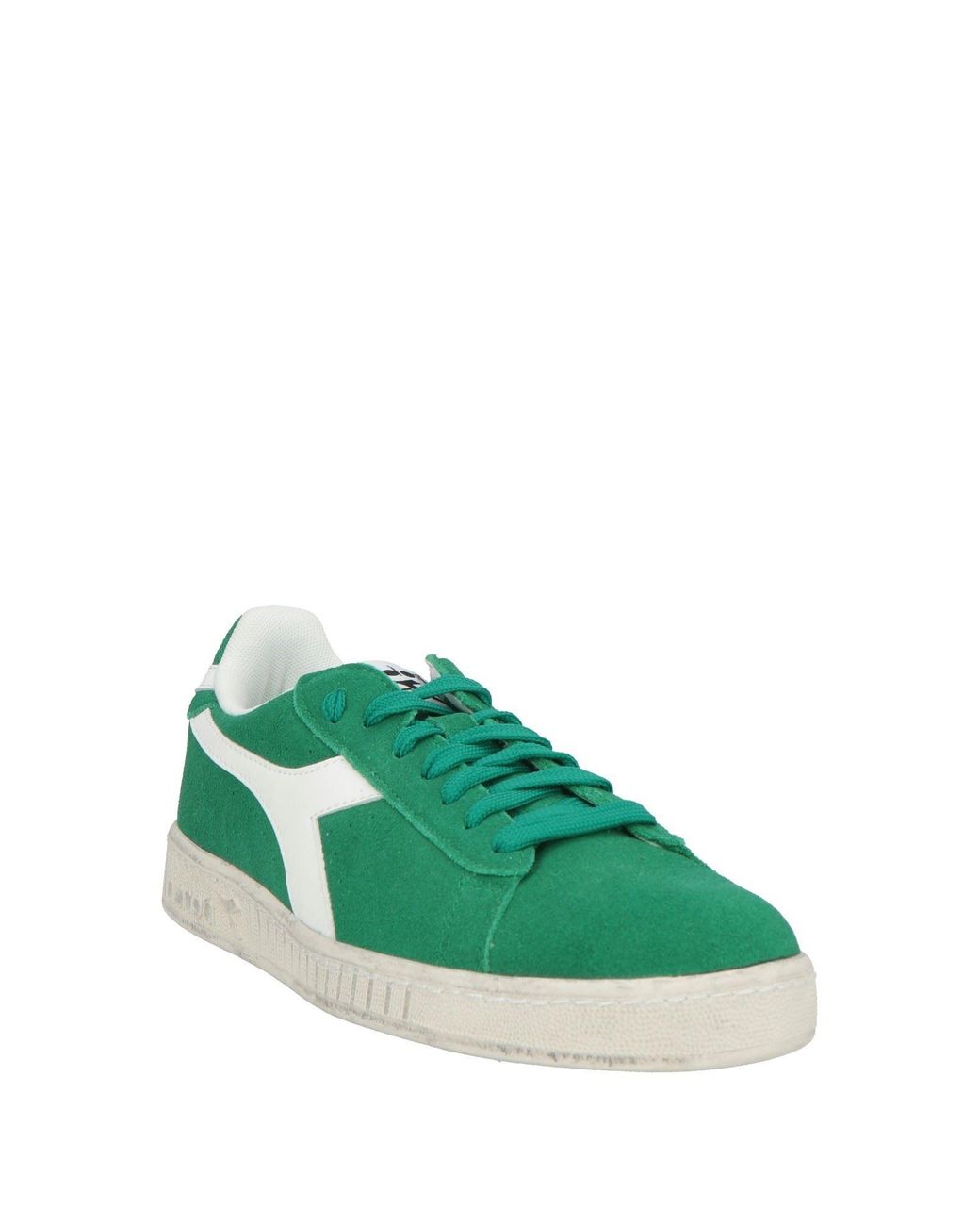 Diadora Green Sneakers Leather for men