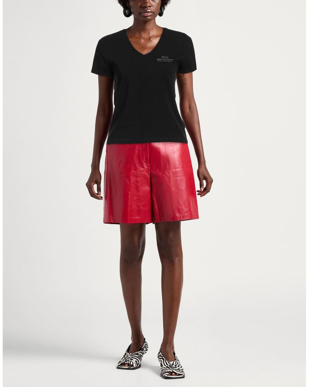 John Richmond Black T-Shirt Cotton, Elastane