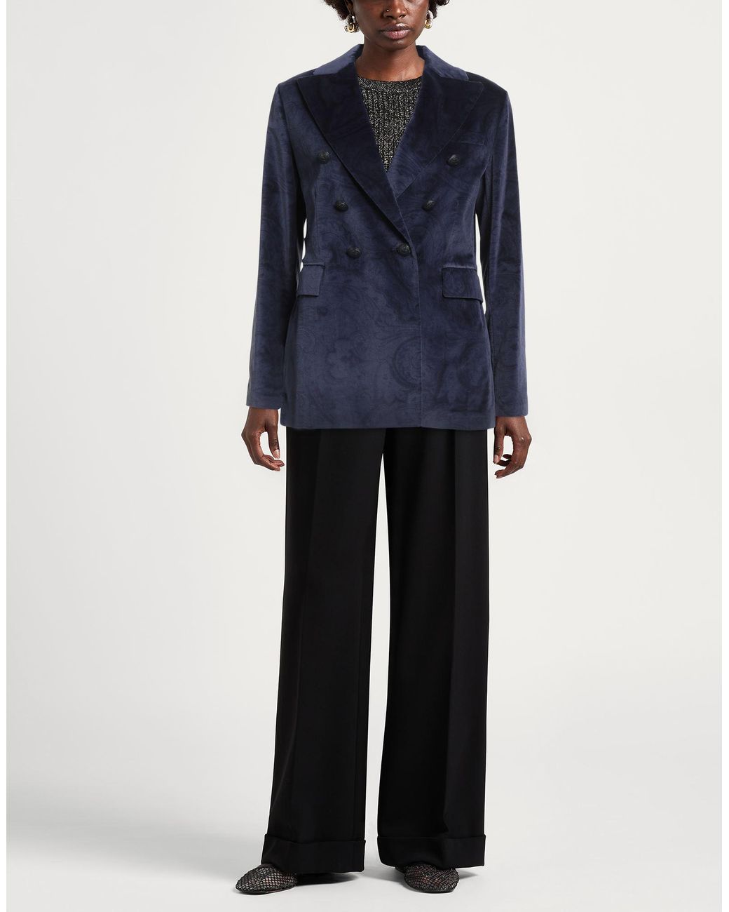 Circolo 1901 Blue Blazer Cotton, Elastane