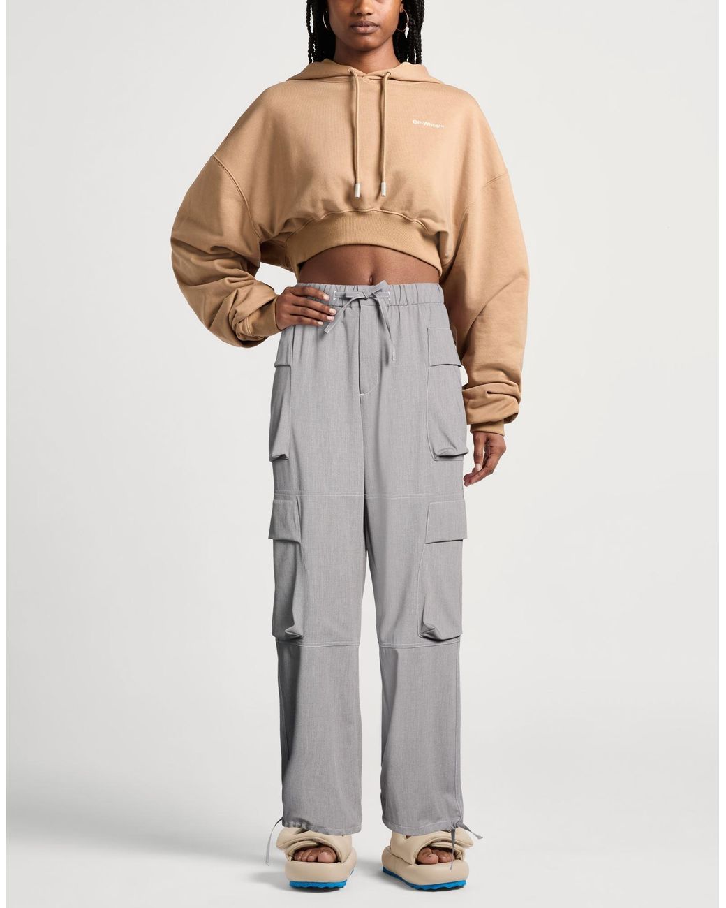 Bonsai Gray Pants Polyester, Viscose, Wool, Elastane