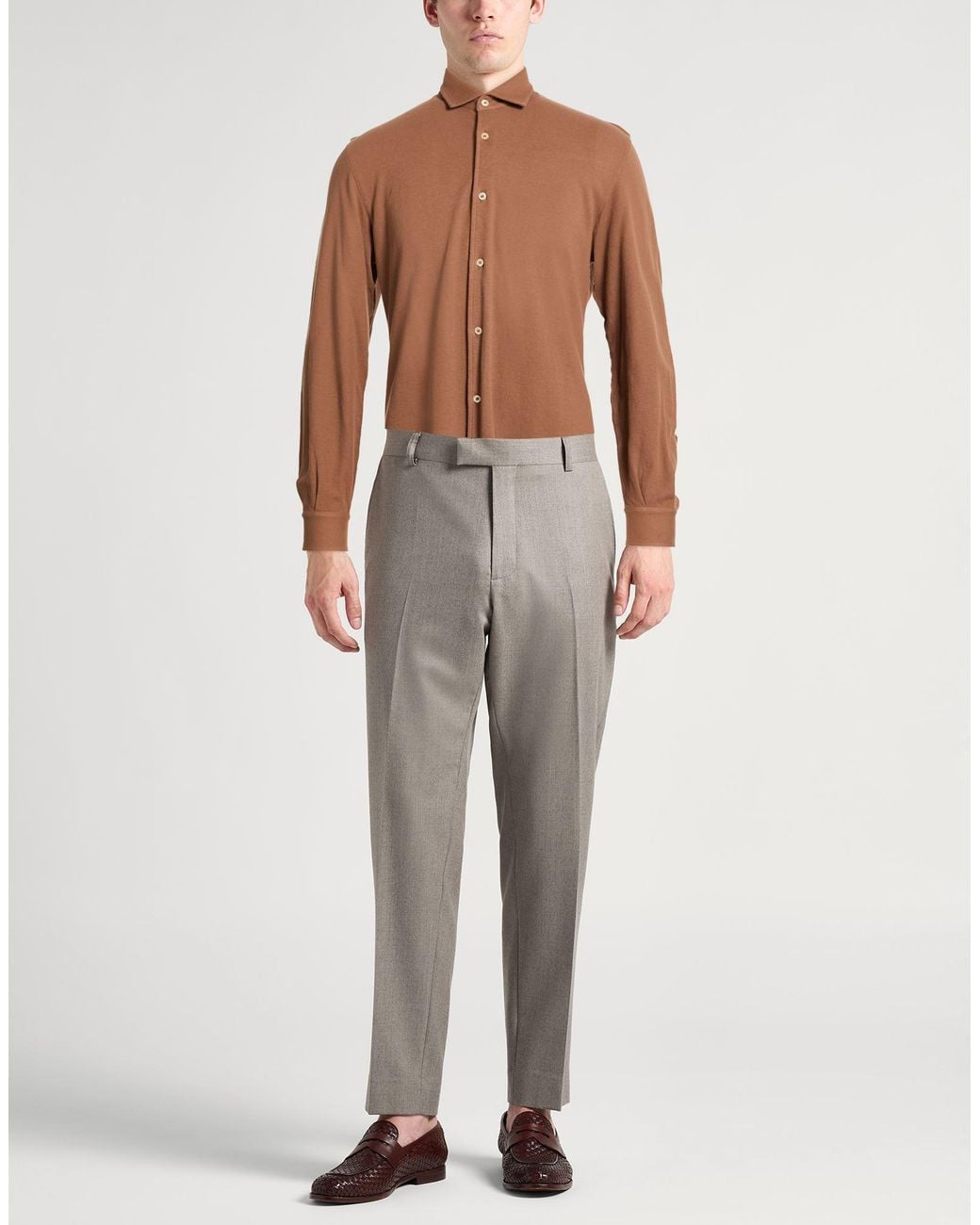 Fedeli Brown Shirts for men