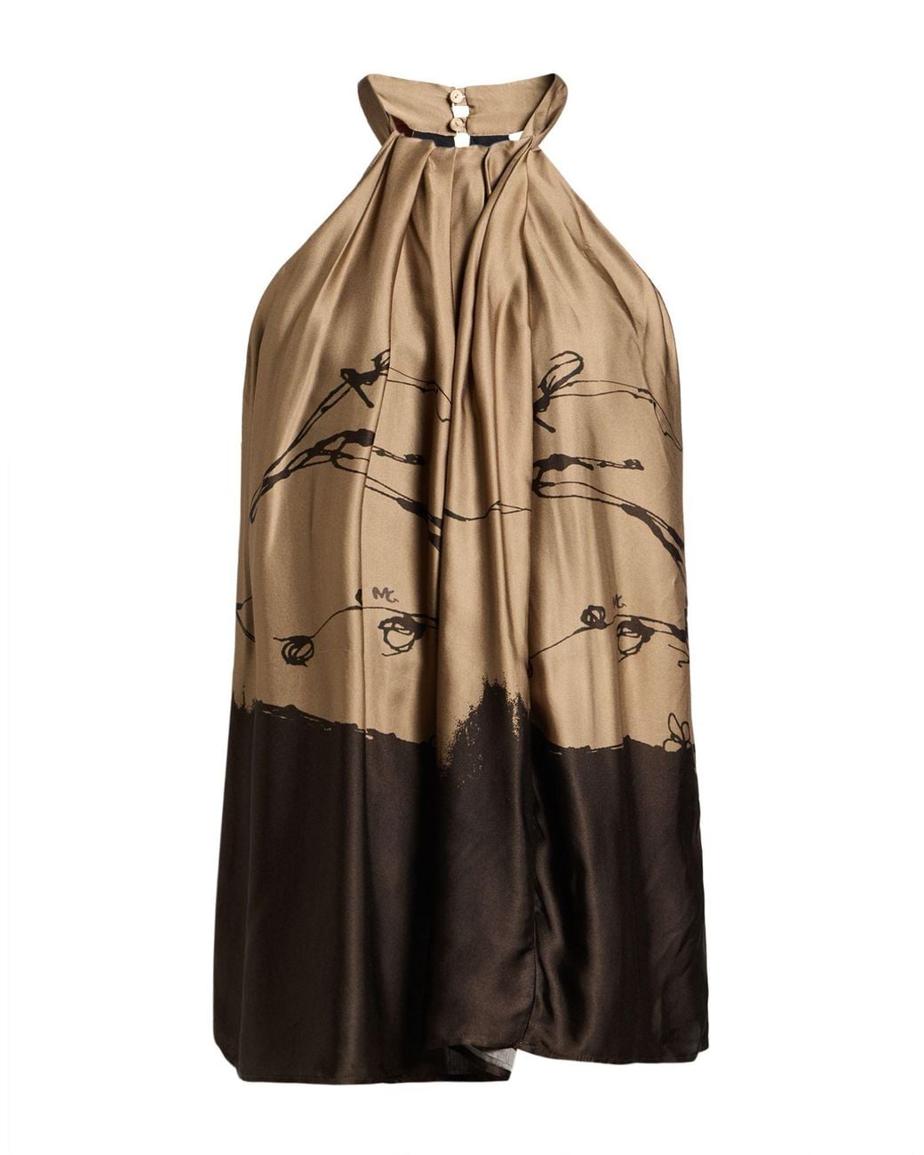 Manila Grace Multicolor Taupe Top Viscose