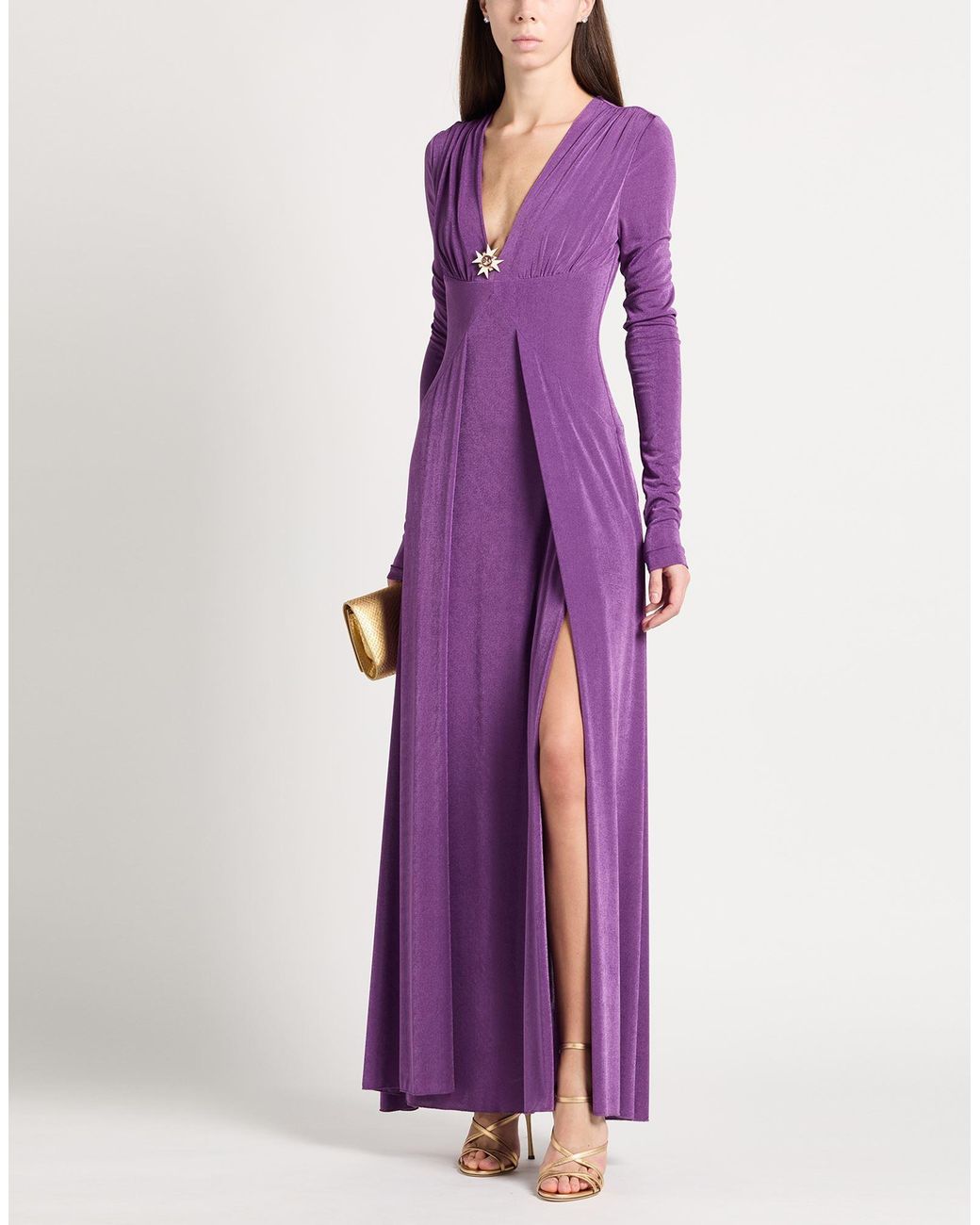 Aniye By Purple Maxi Dress Polyester, Elastane