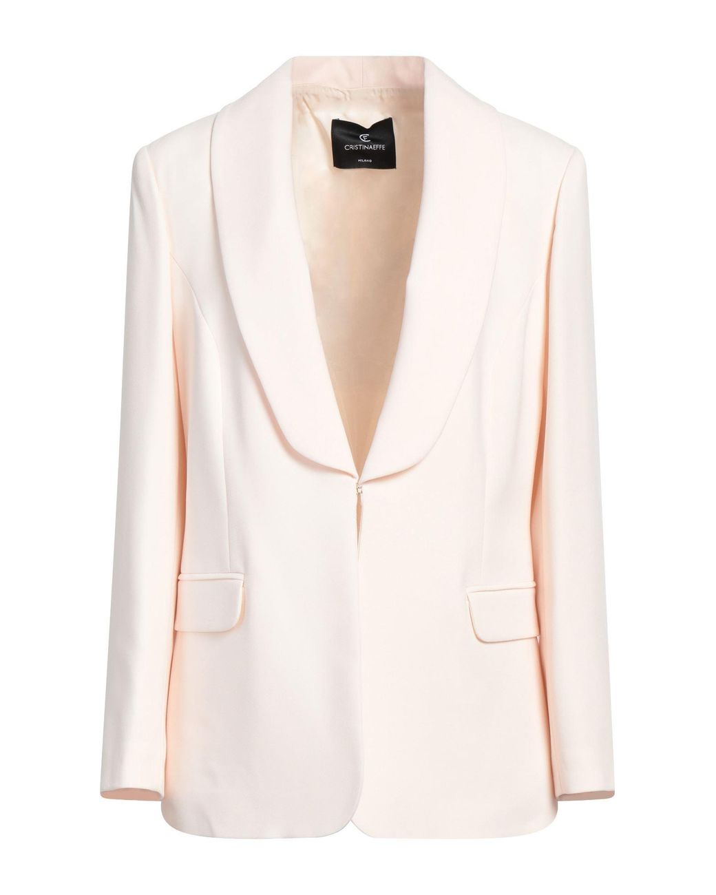 Cristinaeffe White Ivory Blazer Polyester