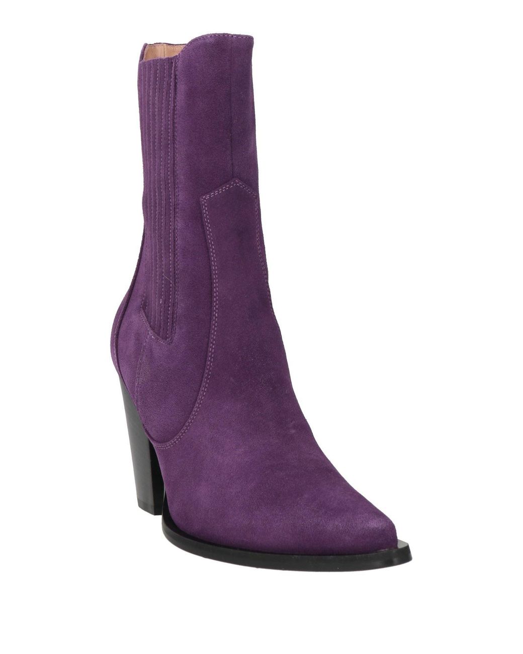 Alberta Ferretti Purple Ankle Boots Leather