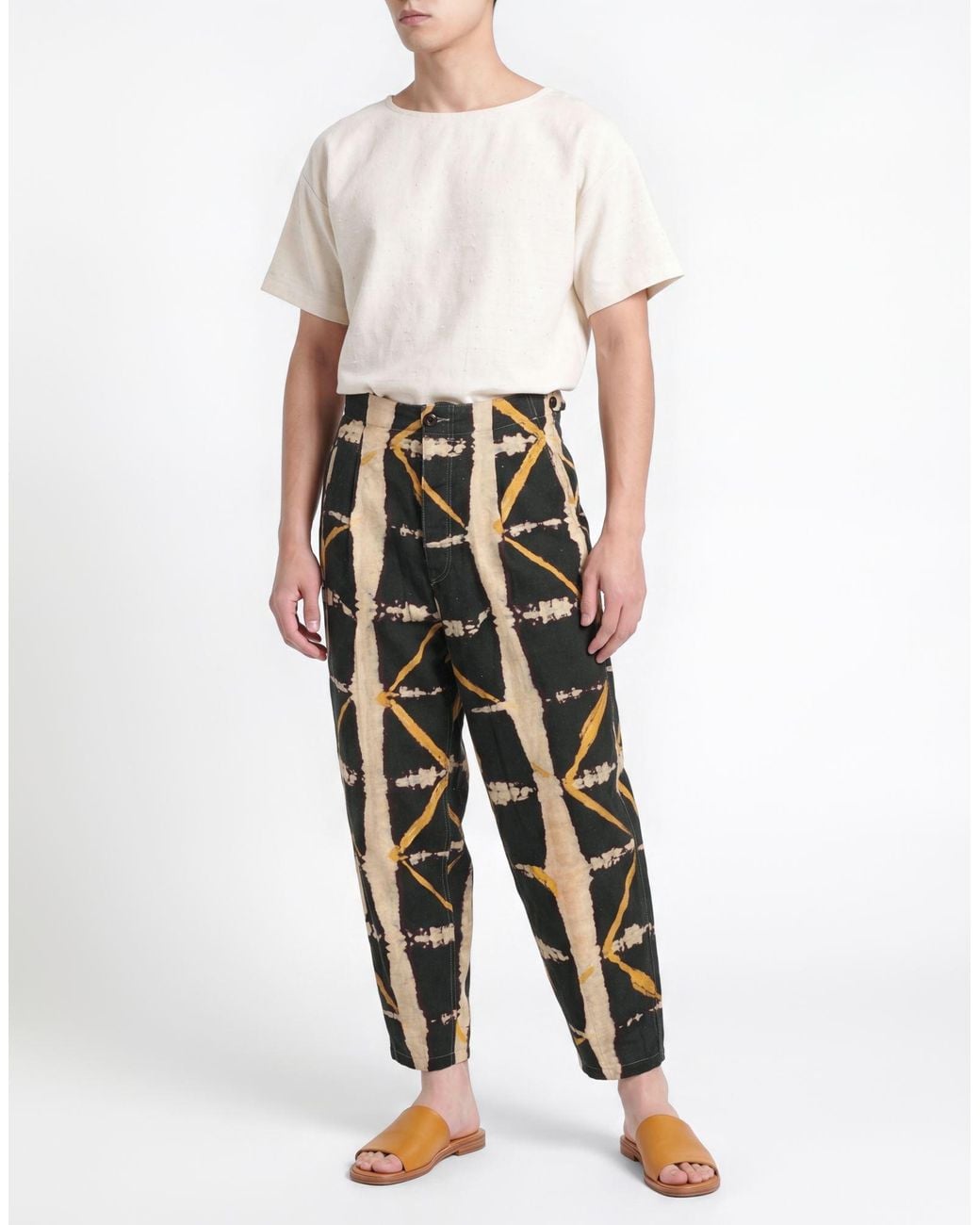 Myths Black Pants Linen, Cotton, Elastane