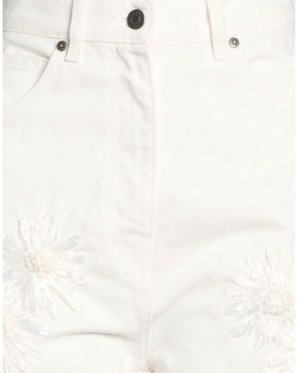 MSGM White Pants Cotton