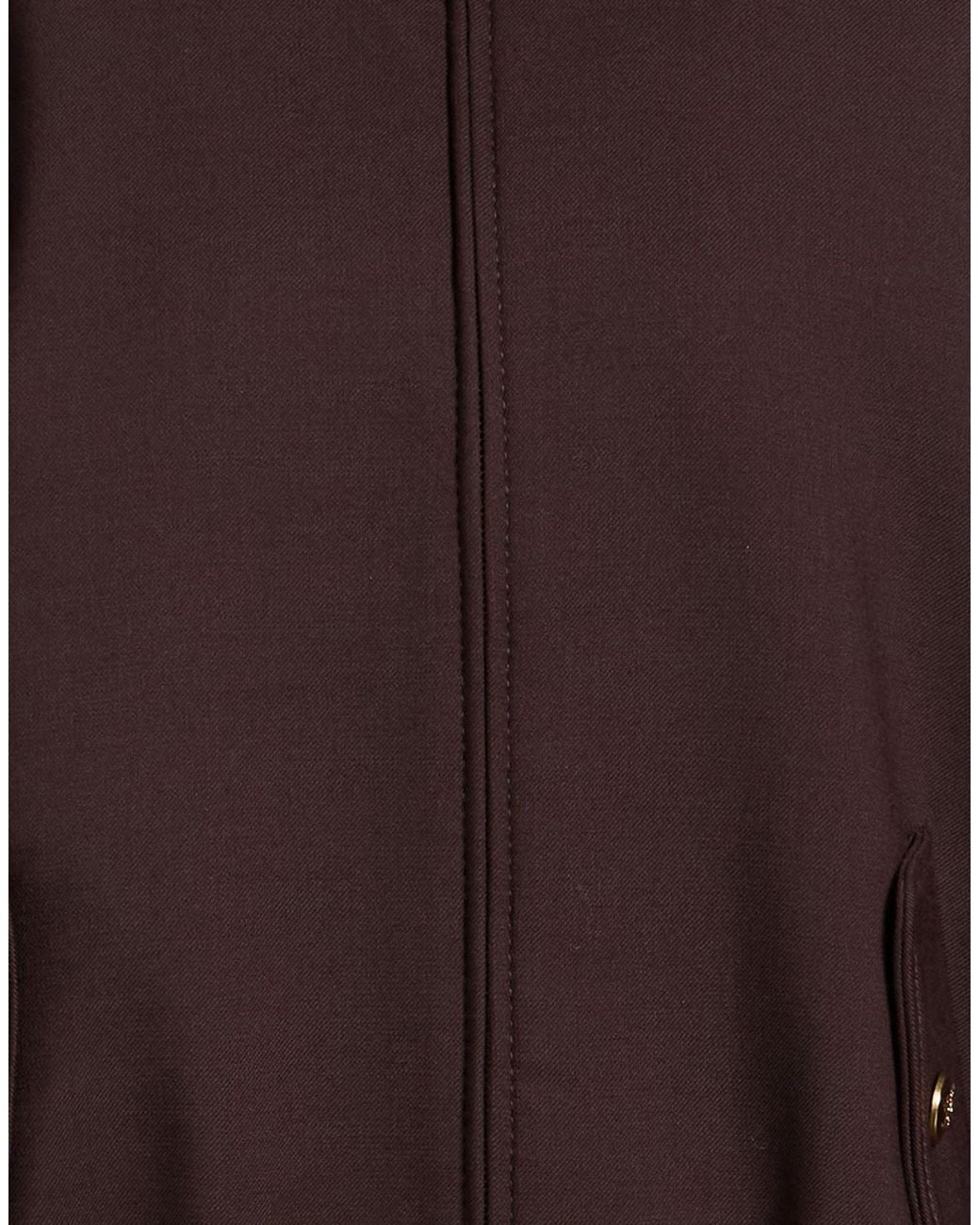 Sandro Brown Dark Jacket Polyester, Virgin Wool, Elastane