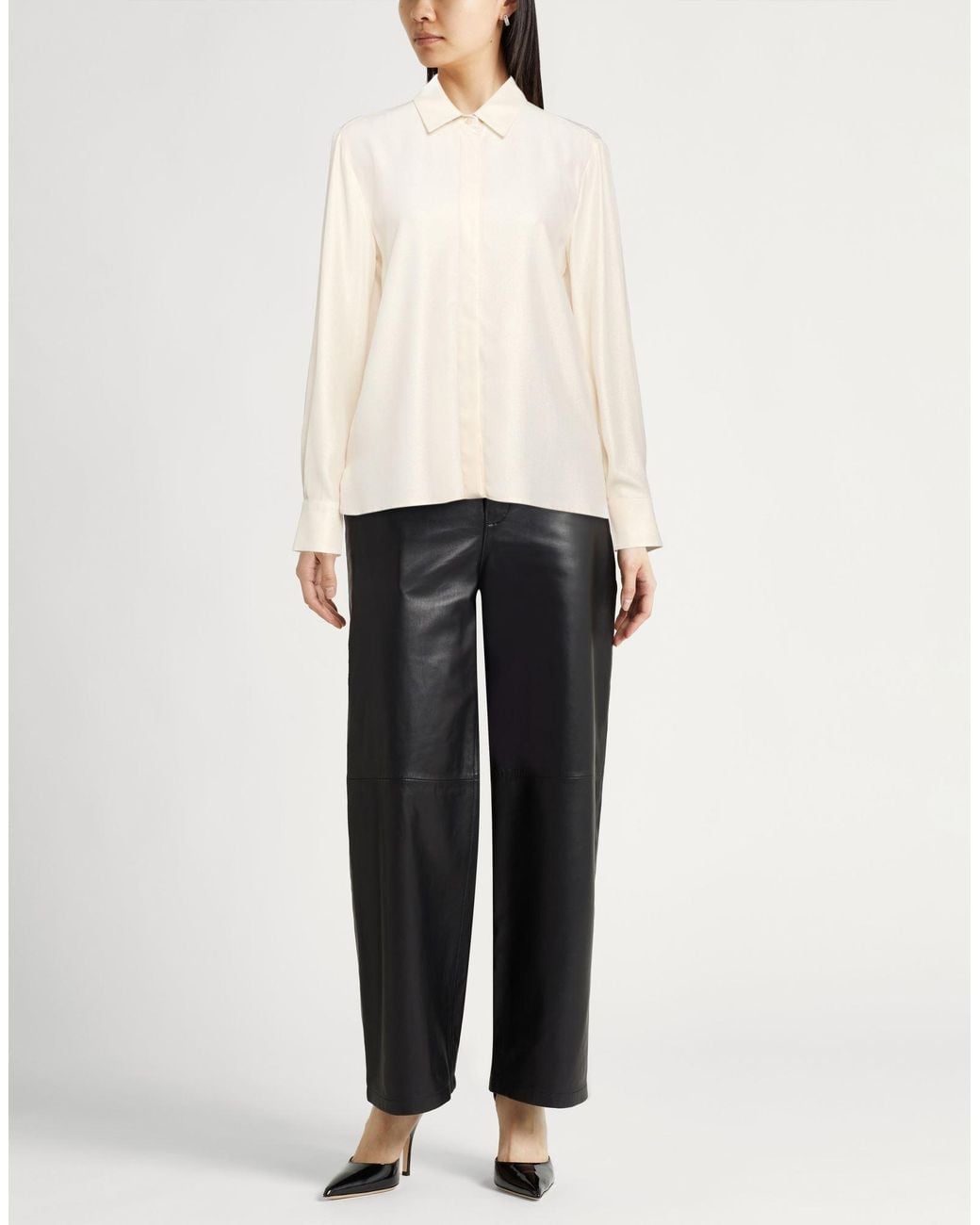 Agnona White Shirt Silk