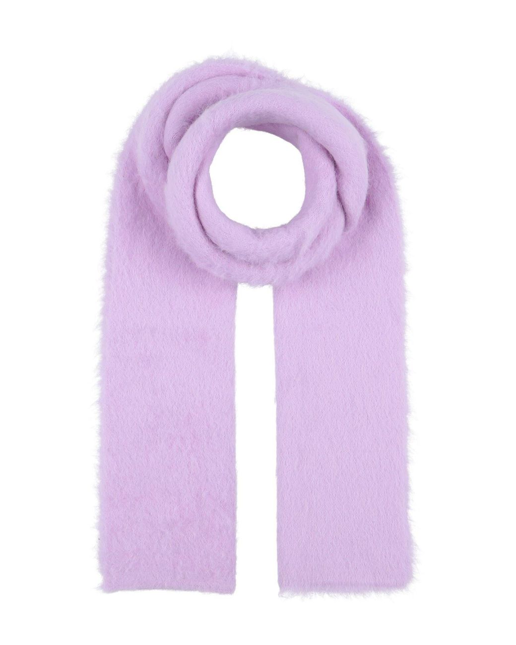 By Far Purple Scarf Baby Alpaca Wool, Recycled Polyamide, Merino Wool