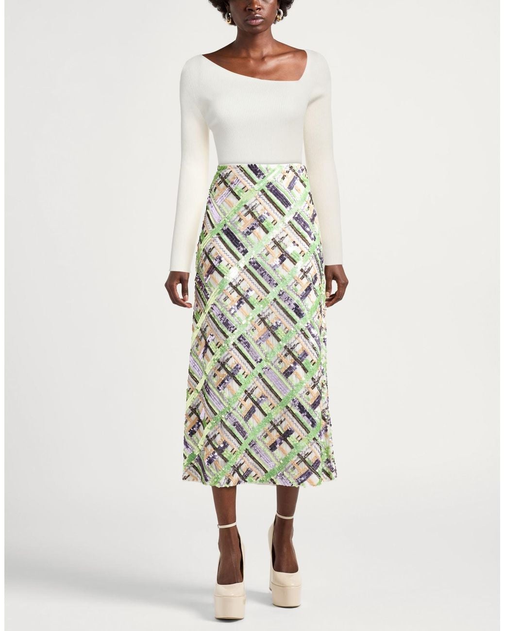 Gran Sasso White Sweater Viscose, Polyester