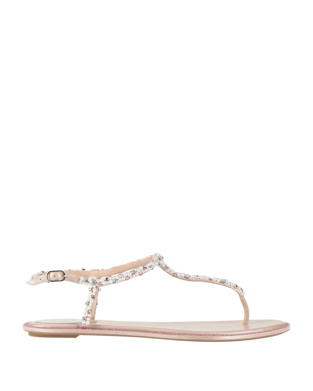 Rene Caovilla Natural Thong Sandal Textile Fibers
