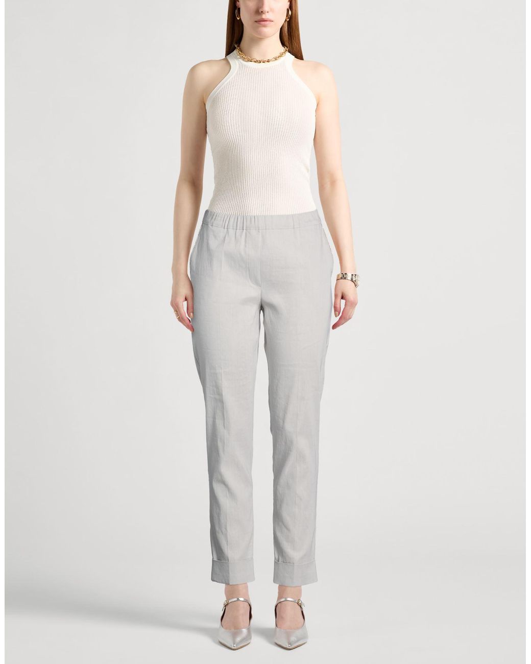 D.exterior Gray Pants