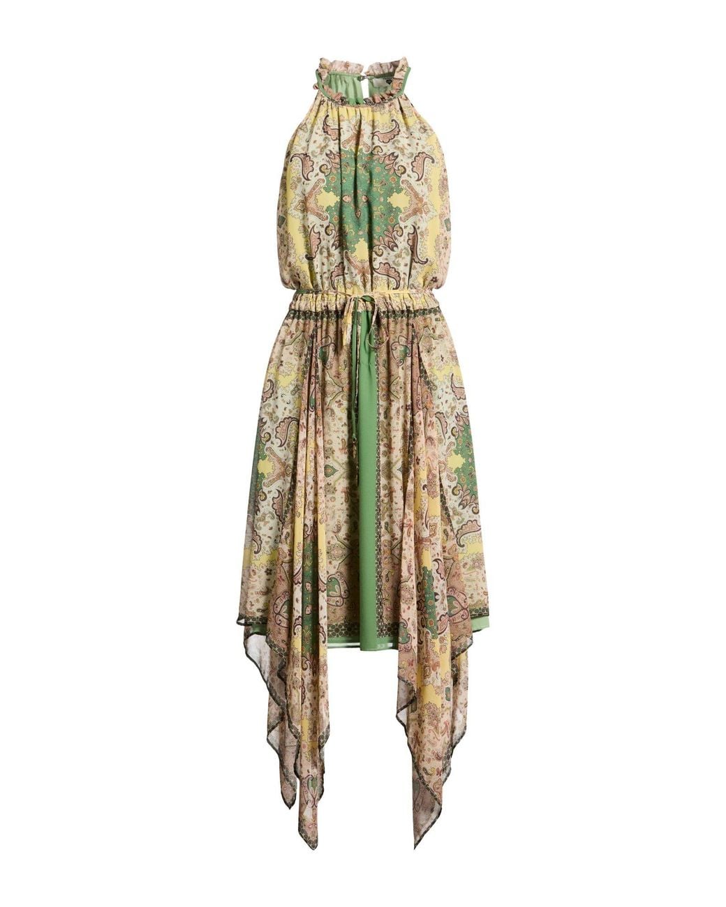 Twinset Metallic Midi Dress Polyester