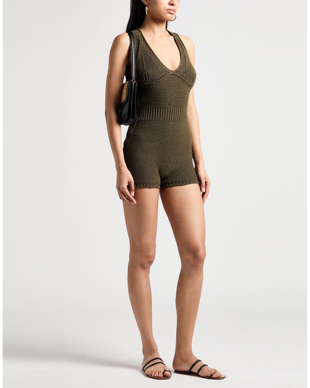 Max Mara Green Playsuits
