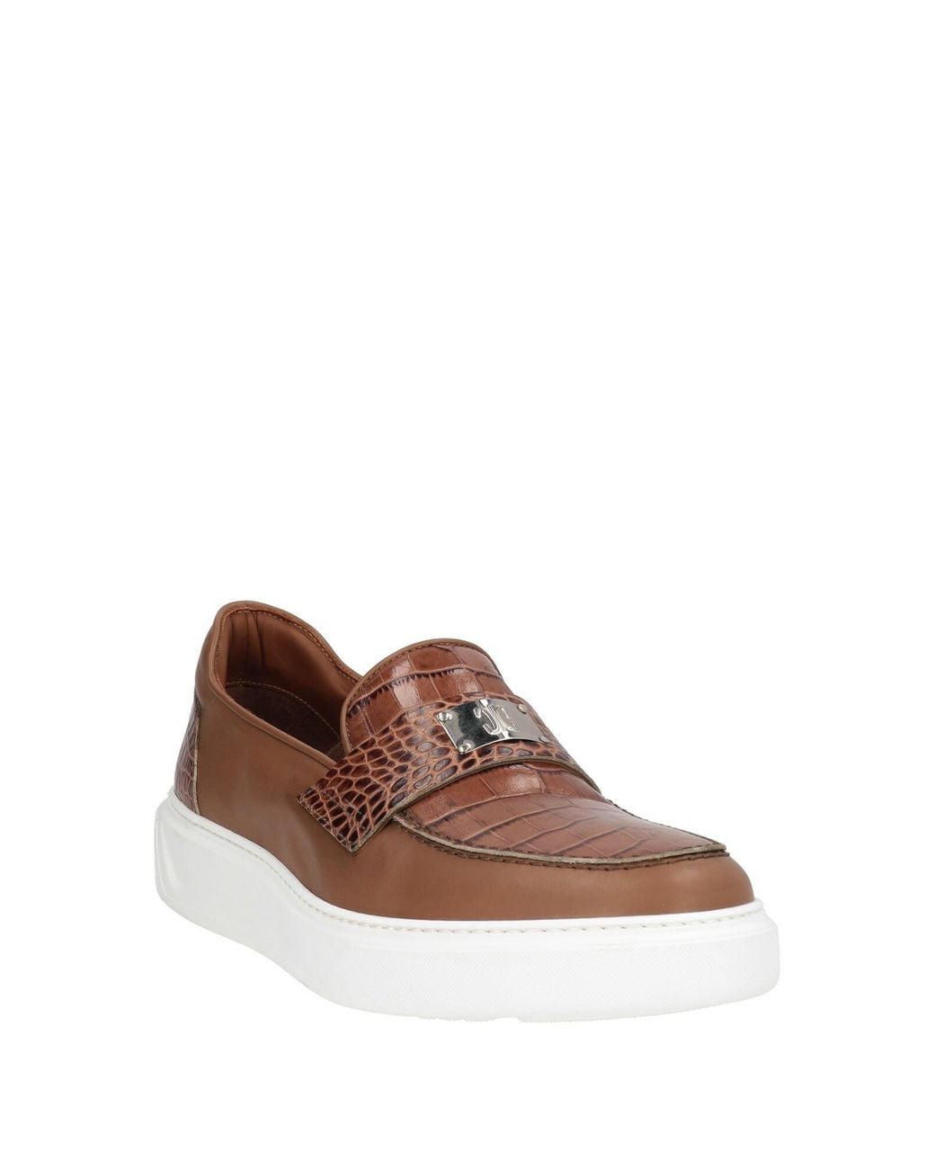 Giovanni Conti Brown Camel Loafers Calfskin for men