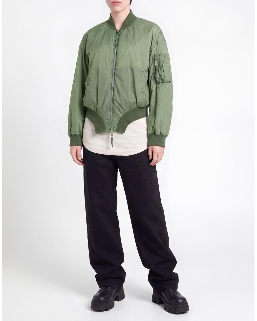 DSquared² Green Military Jacket Polyamide, Polyurethane