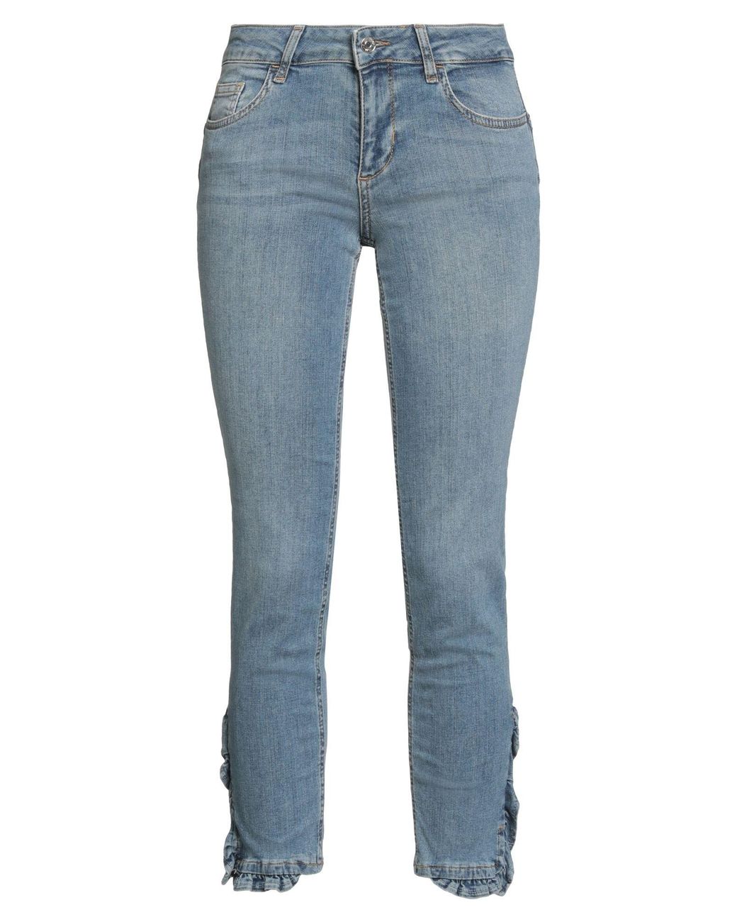 Rebel Queen Blue Jeans Cotton, Elastane