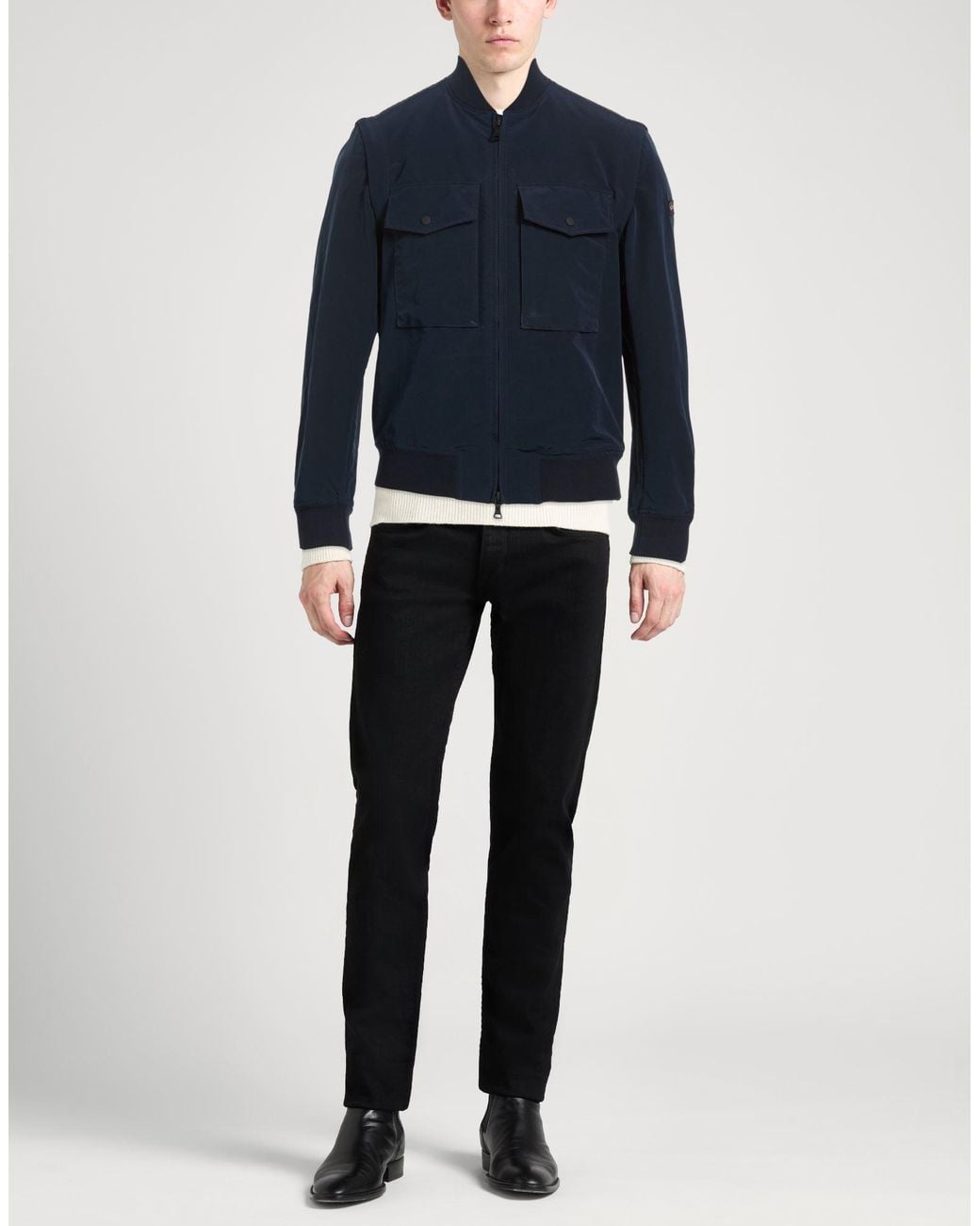 Paul & Shark Blue Jacket Polyester, Nylon for men