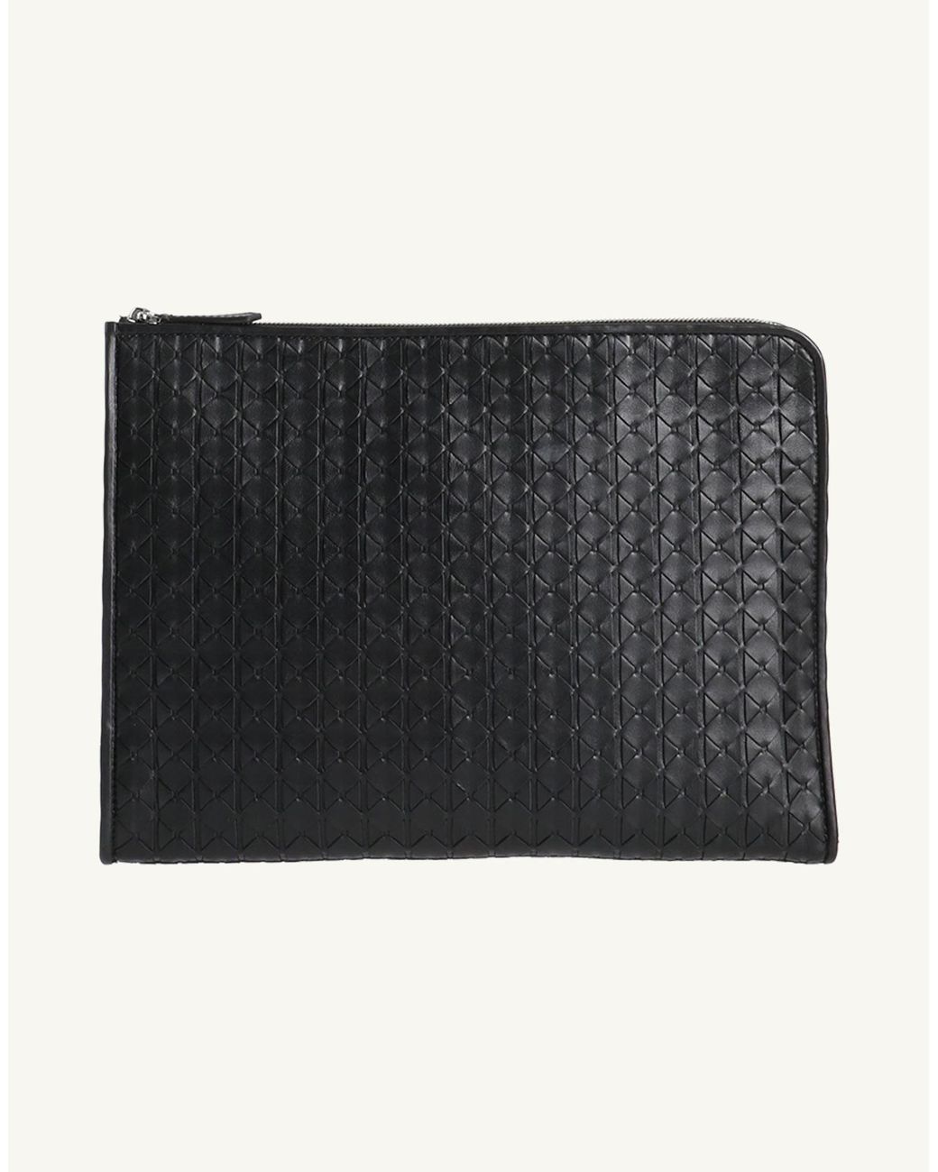 Serapian Black Document Holder Leather for men