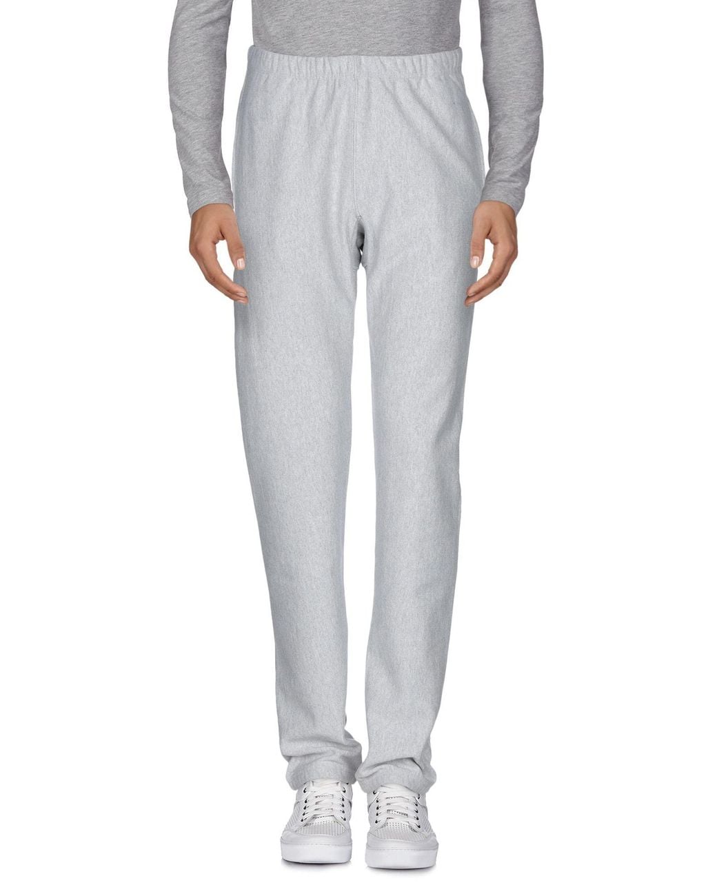Champion Gray Light Pants Cotton, Polyester for men