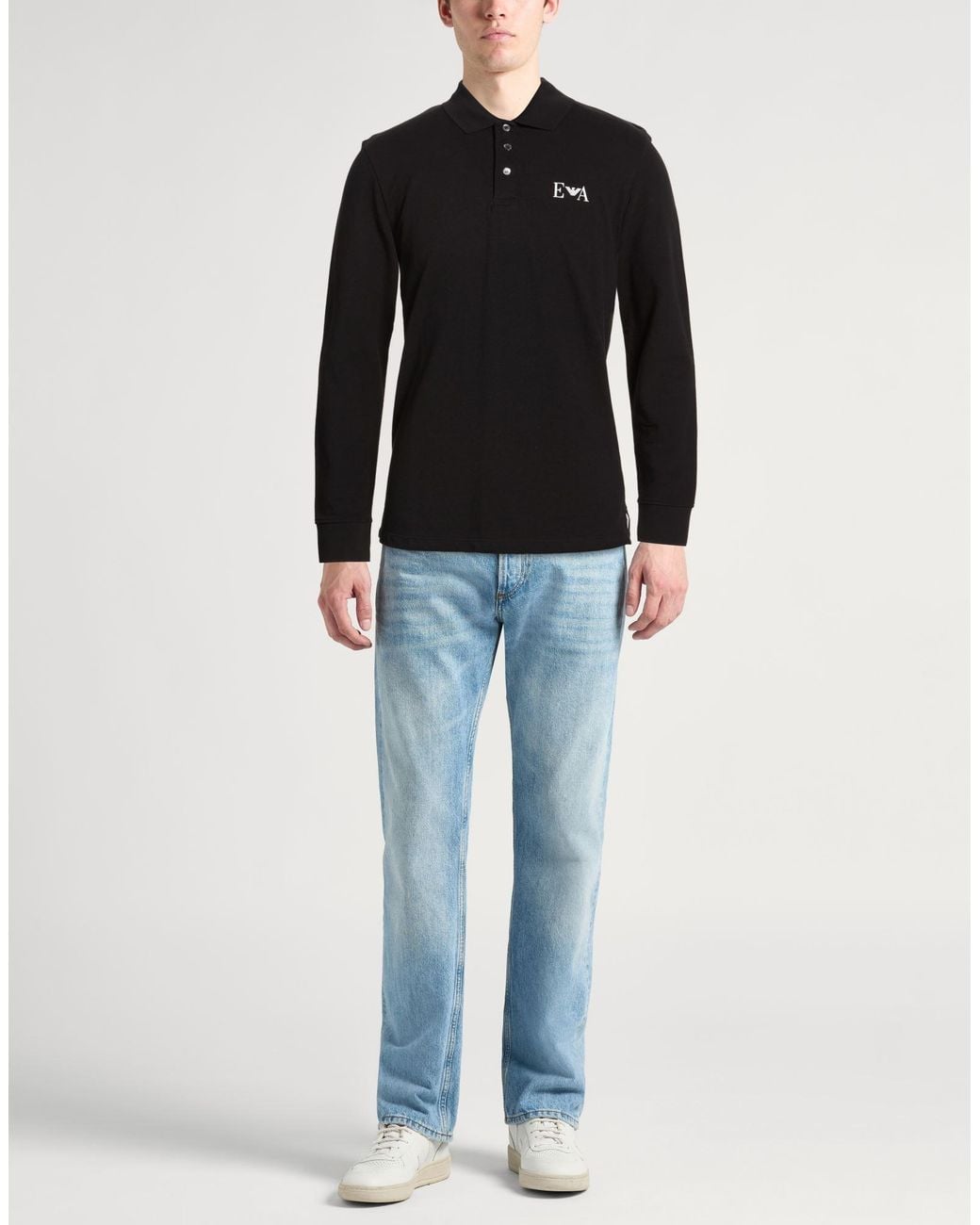 Emporio Armani Black Polo Shirts for men