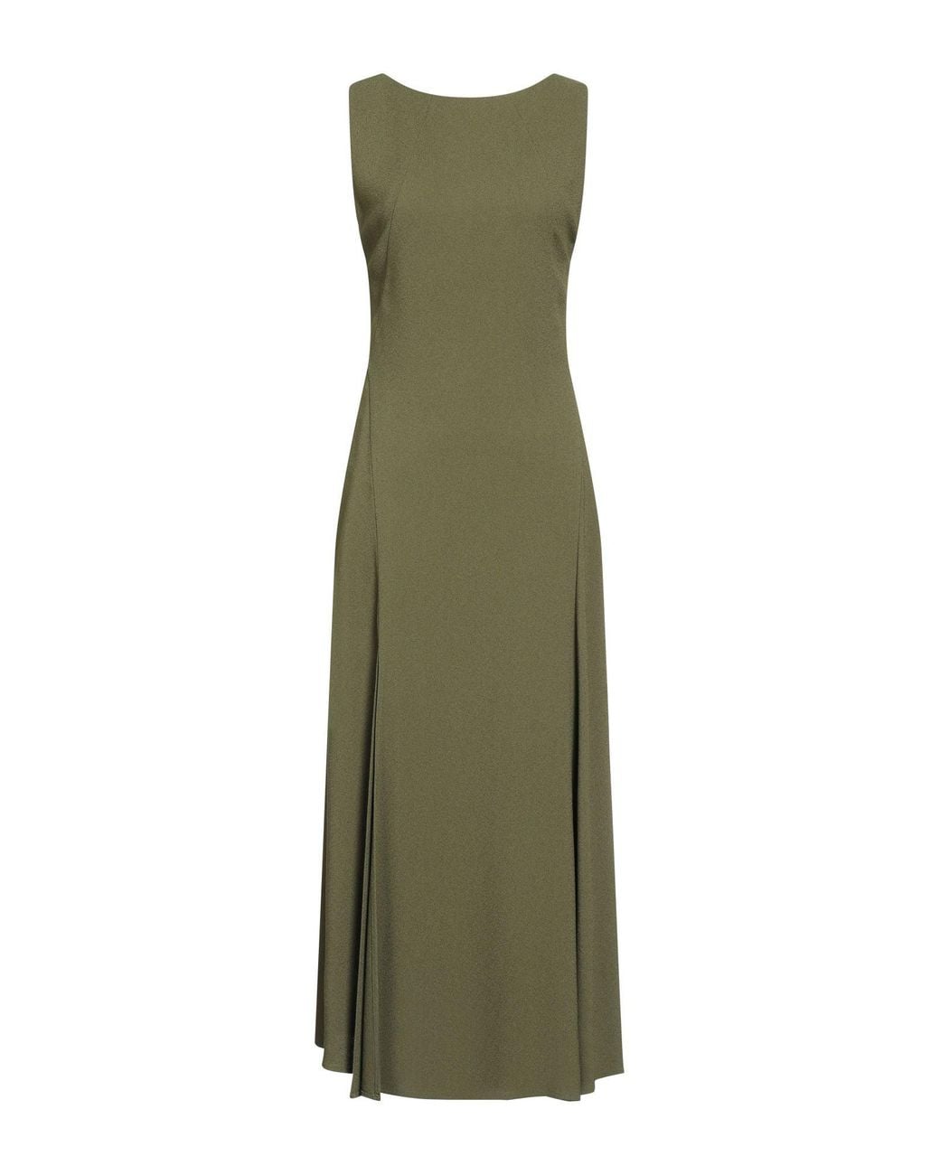 Fendi Green Military Maxi Dress Viscose