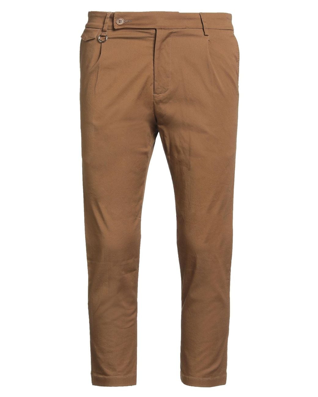 GOLDEN CRAFT 1957 Brown Pants Cotton, Elastane for men