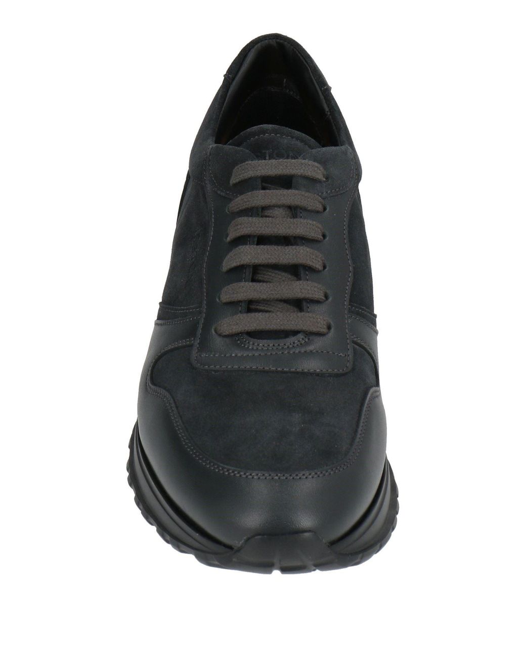 Testoni Black Sneakers Leather for men