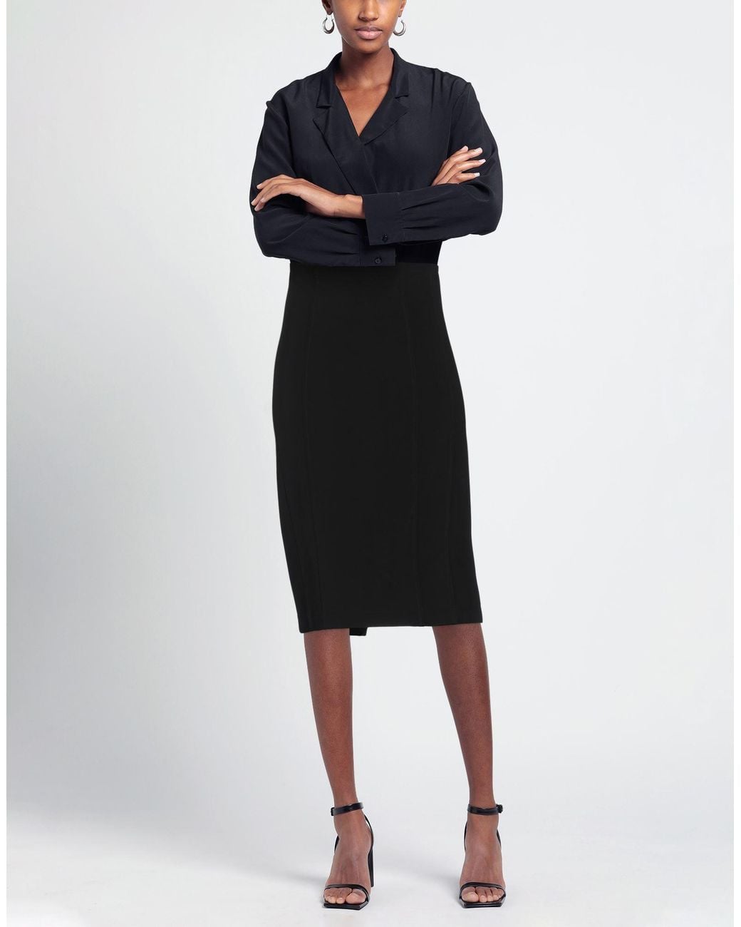 Pinko Black Midi Skirt
