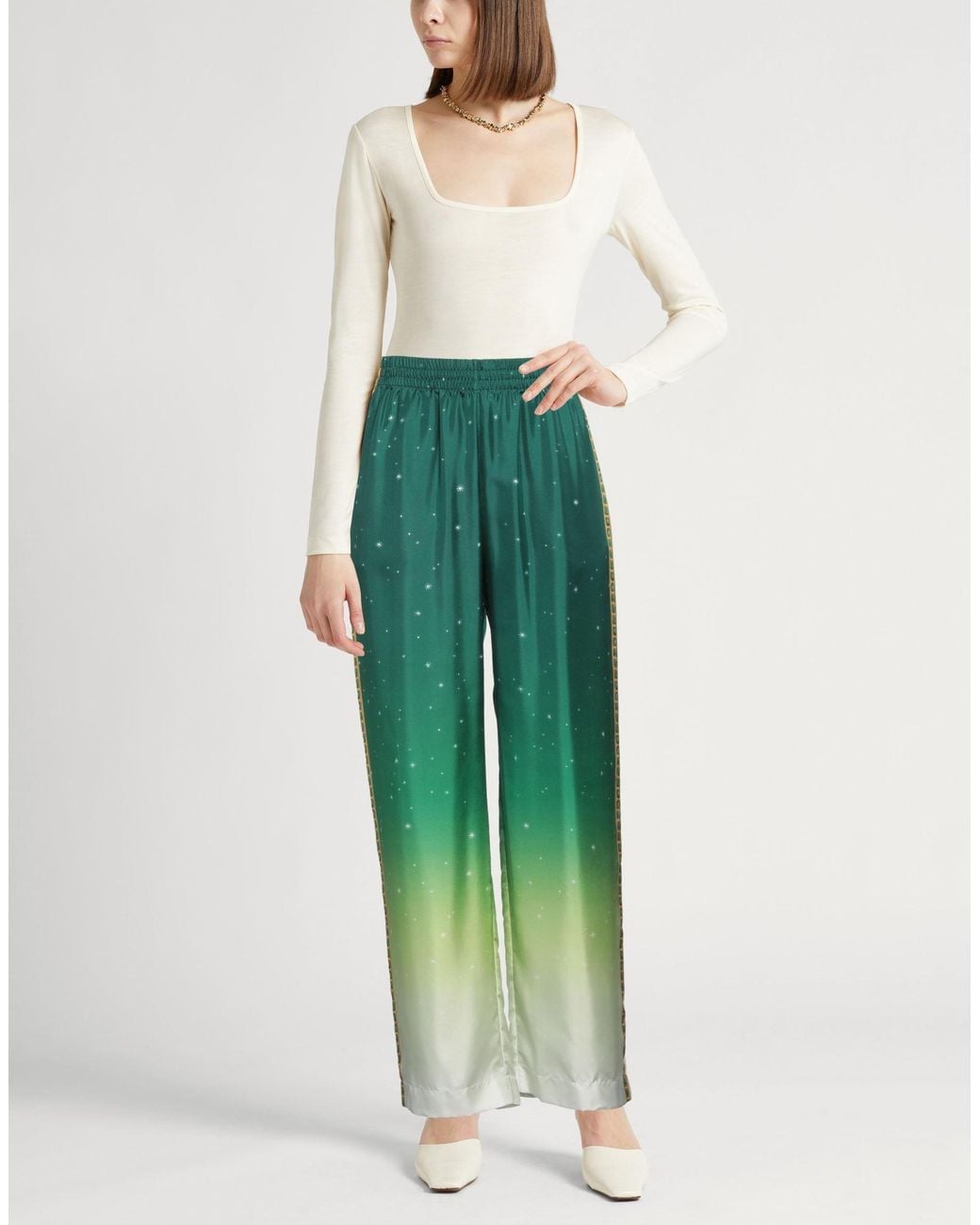 Casablanca Green Pants Silk