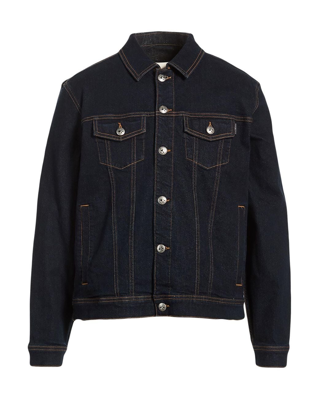 John Richmond Blue Denim Outerwear Cotton, Elastane for men