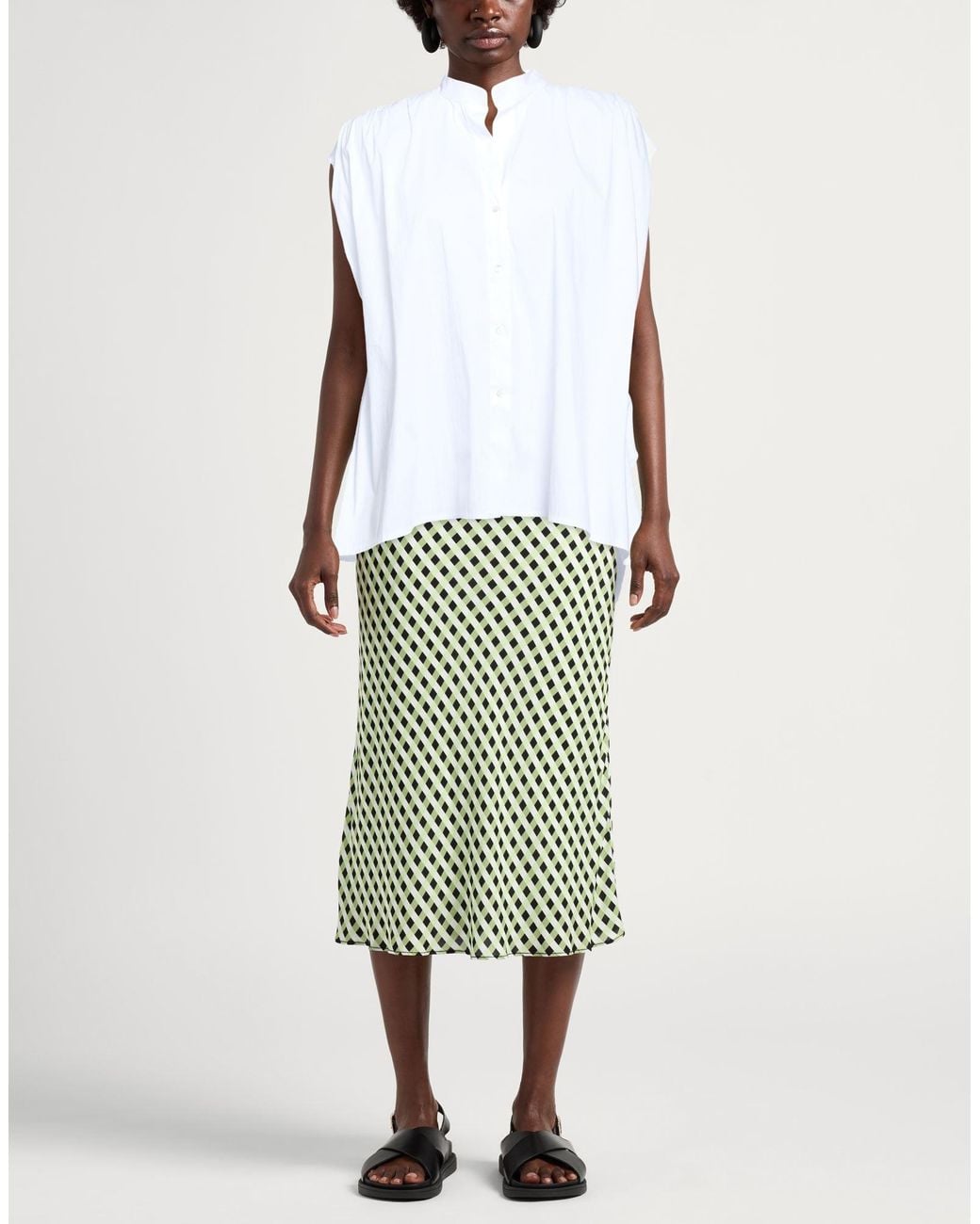Carla G White Shirt Cotton, Polyamide, Elastane