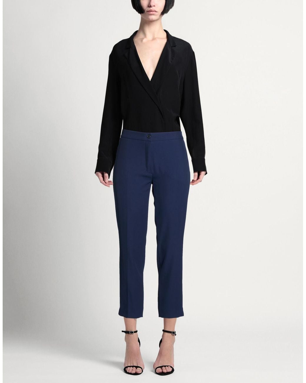 Clips Blue Pants Polyester, Elastane