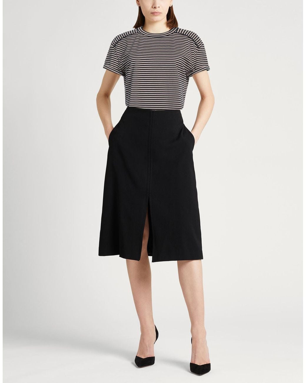 Brunello Cucinelli Black T-Shirt Cotton, Silk, Elastane, Brass