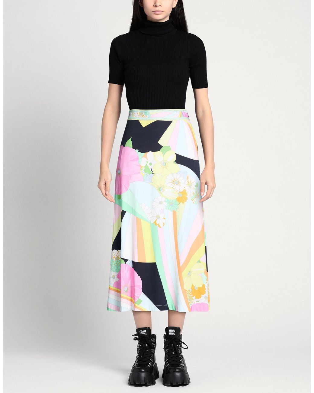 LEONARD Paris Blue Midi Skirt