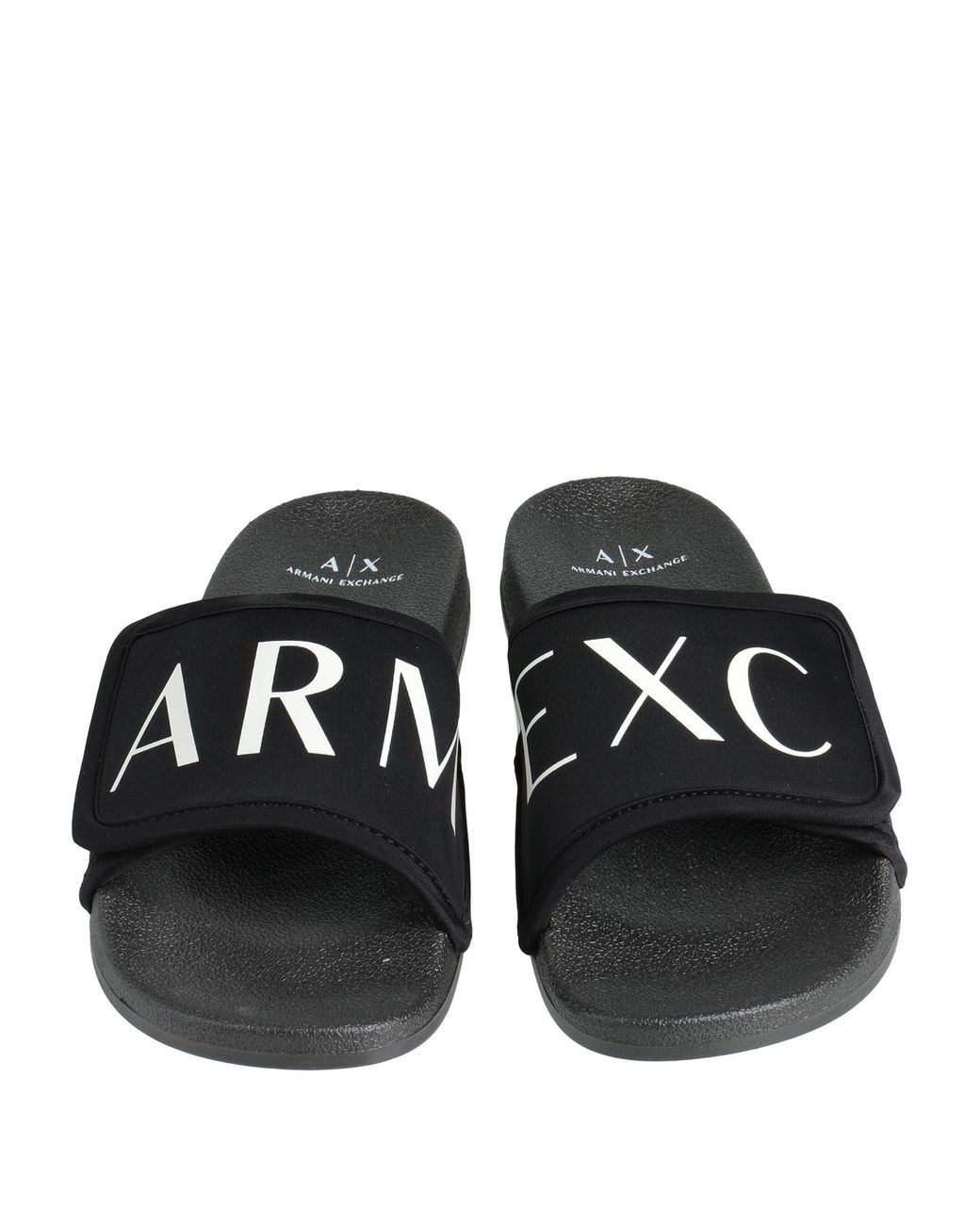 ARMANI EXCHANGE Black Sandals for men